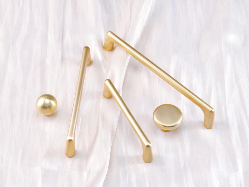 Simple Handles Ball Knobs Drawer Pulls Dresser Cupboard Pulls Kitchen Cabinet Pulls Hardware Modern Gold Wardrobe Handle Knob image 3
