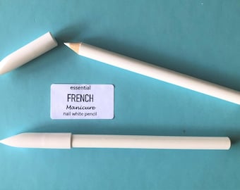 French Manicure Under Nail White Pencils