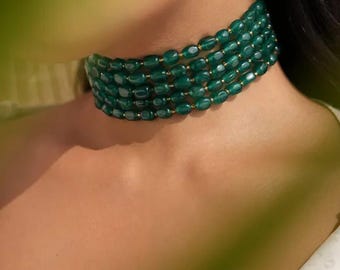 Conjunto de gargantilla Kundan: collar nupcial indio con perlas y polki