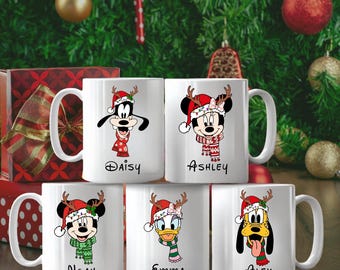 Personalized Mickey and Friends Name Mug, Custom Disney Mug, Disney Teacher Mug, Holiday Gift, Coffee Lovers Gift, Mickey Disney Keepsake