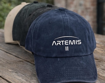 Artemis II Moon Mission Hat, Space Program Fan Hat, Astronomy Gift, Rocket Launch Dad Hat, Space Exploration Hat