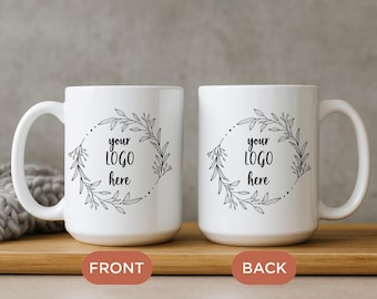 Personalized Logo Mug, Office Mug, Company Logo Mug, Custom Mug With Logo, Company Gift, Customizable Mug