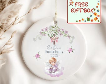 Baptism Gift for Baby, Custom Christening Gift, Baptism Ornament, Personalized Baptism Gift, Christening Baby Girl Baptized Gift, Xmas Gift