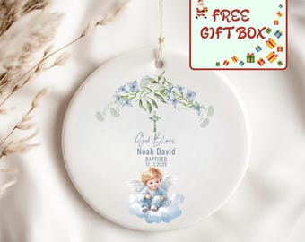 Cadeau de baptême pour bébé, cadeau de baptême personnalisé, décoration de baptême, cadeau de baptême personnalisé, cadeau de baptême bébé garçon, cadeau de Noël