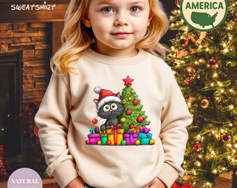 Funny Cat Christmas Shirt: Knocked Over Tree, Holiday Tee