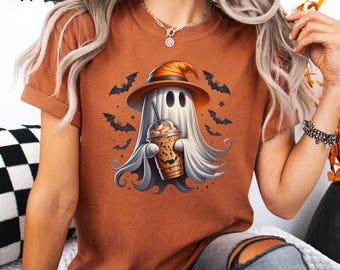 Halloween Ghost Comfort Colors Shirt, Cute Ghost Shirt, Womens Halloween Shirt, Cute Fall Shirt, Spooky Season Shirt, Gift For Halloween