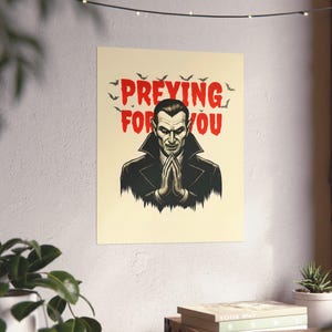 Gothic Vampire Poster Print: Spooky Halloween, Dracula Horror Decor