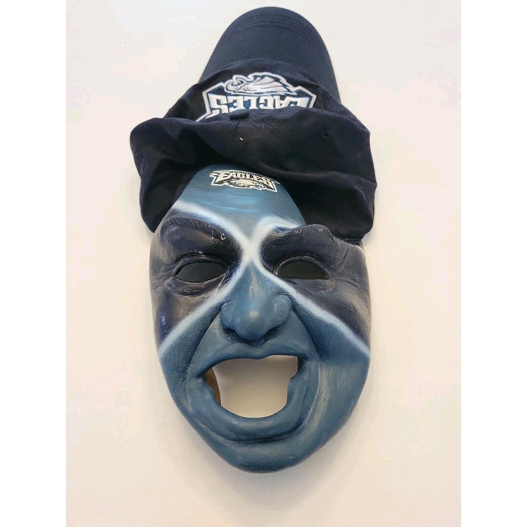 Vtg Philadelphia Eagles Fan Mask Franklin Sports Rubber Face With Hat ...