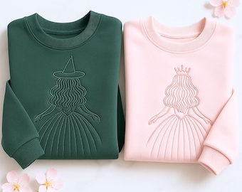 Bluza dziecięca z haftem Wicked Inspired, różowo-zielona, prezent urodzinowy