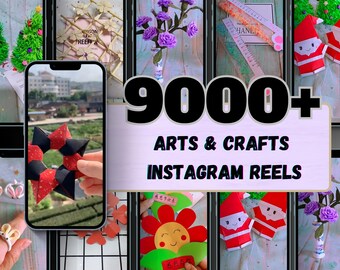 アート＆クラフトリールバンドル：9000以上のソーシャルメディア投稿、Canvaテンプレート（PLR/MRR）