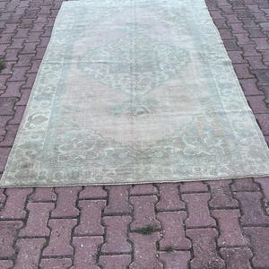 5x8 Beige and Brown Rug, Anatolian Rug, Antique Rug, Area Faded Rug, Handmade Rug, Vintage Rug, Wool Rug, Living Room Rug, 5.4 x 8.3 ft. RUG