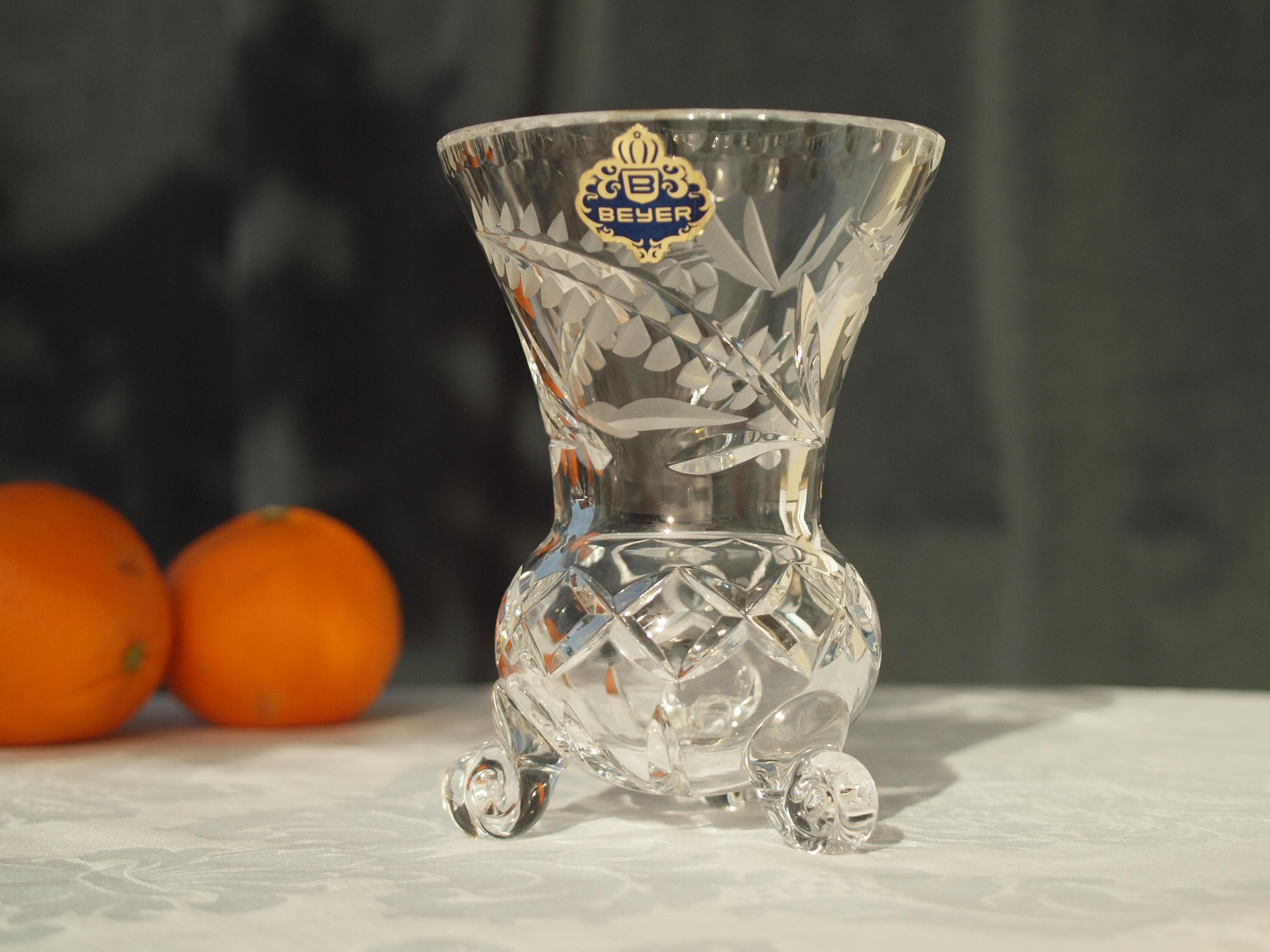 ドイツ BEYER クリスタルガラス ヴィンテージ バイエルン製 フルーツボウル Beyer West Germany - Etsy