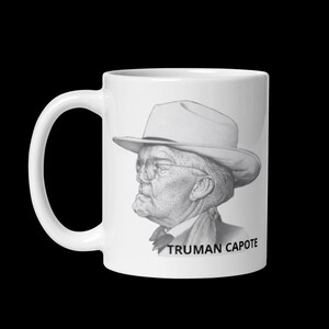 Truman Capote Mug, Bill Nelson Caricature