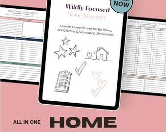 Home Management Planner: Printable Life Planner for Neurodivergent Moms (PDF)