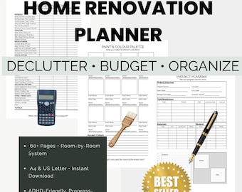 Planificador de reformas del hogar: Programa de limpieza, organizador (Descargar PDF)