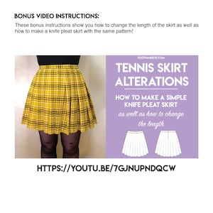 Layered PDF Tennis Skirt and Knife Pleat Sewing Pattern Sizes UK2-26/US00-22 Instant download Print at home on A4 and US Letter image 8