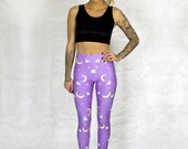 Sleepy Usagi Printed Leggings (made to order)