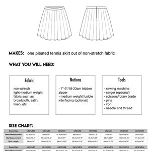 Layered PDF Tennis Skirt and Knife Pleat Sewing Pattern Sizes UK2-26 ...