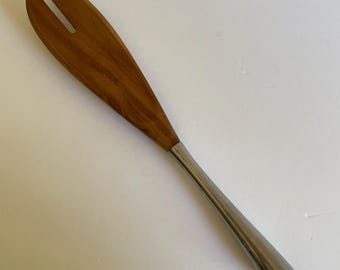 Cuchara para servir Dansk individual / Cuchara de servir de teca y acero inoxidable / MCM