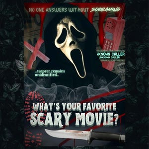 Scream Horror Movie Poster | Ghostface Wall Art | Slasher Film Retro Print | Scary Movie Fan Decor