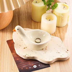Jewelry Tray Cottage Trinket Tray Cute Silly Goose Ring Dish for Rings Earrings Handmade Ceramic Silly Goose Ring Dish