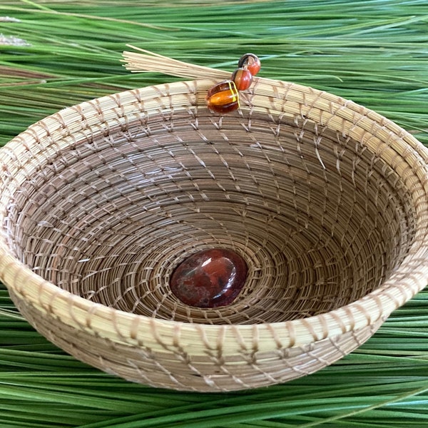 Southern Pine Needle and Sweetgrass Basket