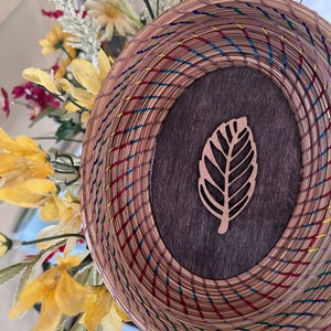 Swirl Stitch and Rainbow Long Leaf Pine Needle Basket