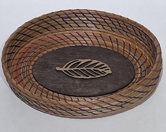 Rainbow Long Leaf Pine Needle Basket