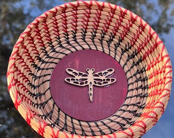 Dragonfly Pine Needle Basket