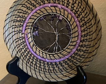 Amethyst Tree of Life Pine Needle Art