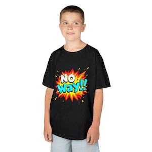 No Way!! Comic Style Graphic Tee | Funny Tween Teen Shirt | Bold Cotton Youth Top