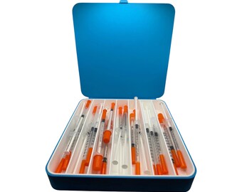 Syringe Storage Case  Large Capacity Pre Filled Syringe Organizer Weekly Injection Organizer  Medical Supply Case Reusable Storage Box