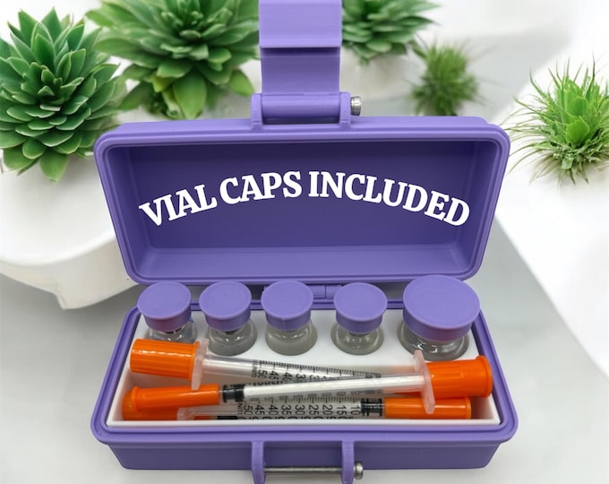 Featured listing image: Peptides travel case Slim And Portable Organizer FREE VIALS CAPS included