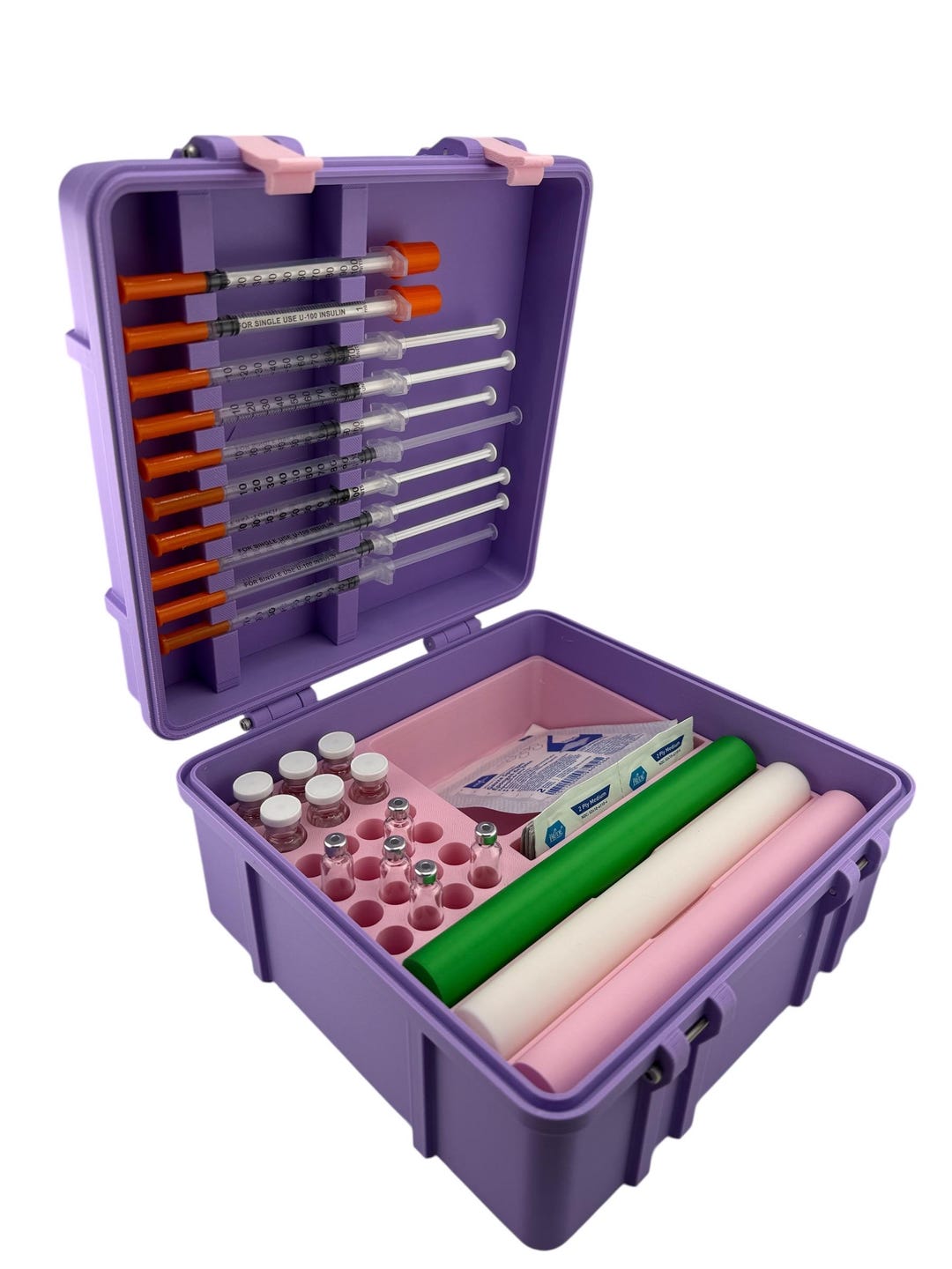 Peptide Pen Injector Case Storage | 3 Pen Organizer With Syringe Lid ...