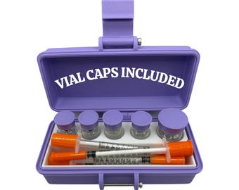 Peptides travel case slim and portable organizer free vials caps included