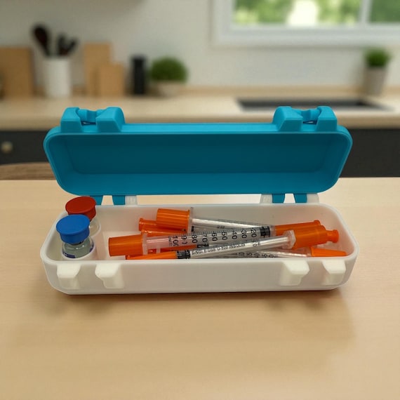 Peptide case storage for 3ml vials tirzepatide and retatrutide organization case with syringes