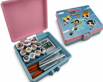 Peptide case, vial organizer for 3ml and 5ml vials Powerpuff GirlsTheme