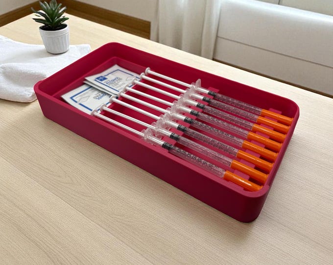 Featured listing image: Storage  Insulin Syringe Case for 0.5ml or 1ml Syringes | Storage Box for New or Preloaded Syringes, Alcohol Pads trt peptides Travel