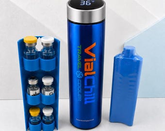 Vial Cooler Travel Case, Cold Peptide Vial Storage Diabetes GLP1  Medication TSA Approved