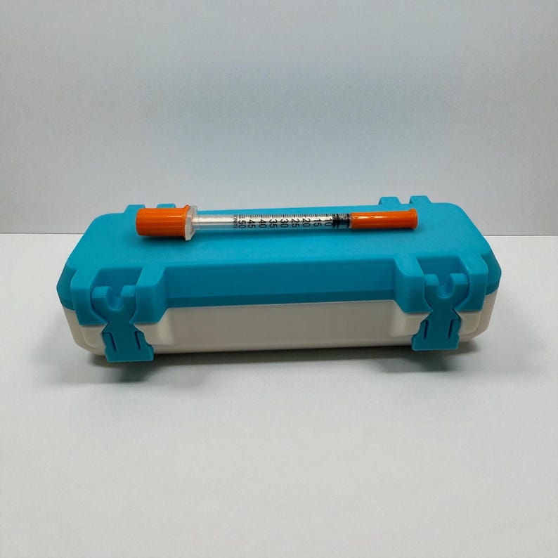 Peptide case storage for 3ml vials tirzepatide and retatrutide organization case with syringes image 6
