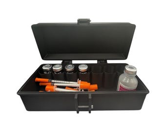 Peptide case Storage Box For Travel & syringe holder container carrying case organizer for 10ml vial