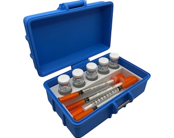 Peptide vial and 0.5ml syringes storage box for 3ml vials