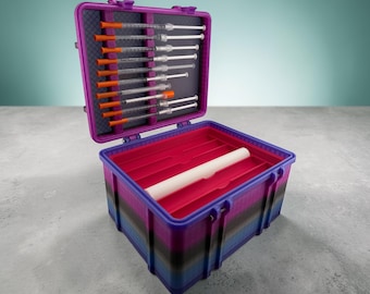 Peptide Pen Injector Case Storage Holder | 12 Pen Organizer with Syringe Lid Holder