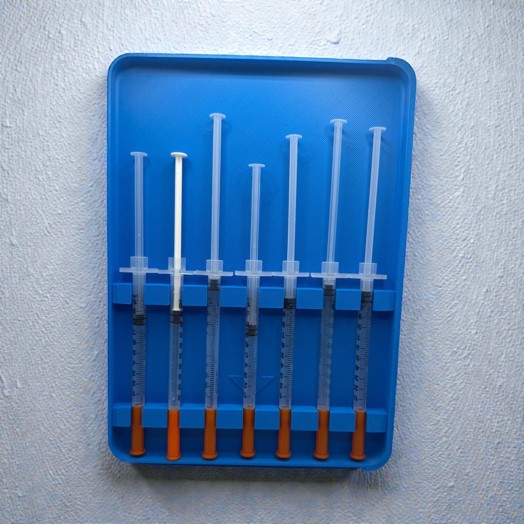 Syringe Holder Case Low Profile for 0.5ml or 1ml Syringes | Storage Box ...