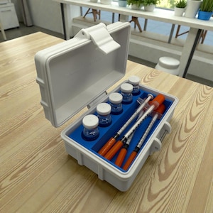Peptide vial and 0.5ml syringes storage box for 3ml vials