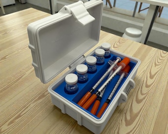 Peptide vial and 0.5ml syringes storage box for 3ml vials