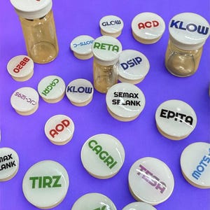Vial Caps identification for 3ml 5ml 10ml 30ml Peptides Vial 14 caps