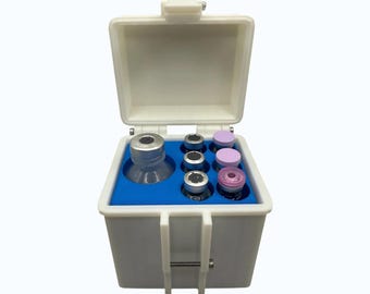 Peptide case Storage Box Holder For 6x 3ml vials + 1 × 30ml
