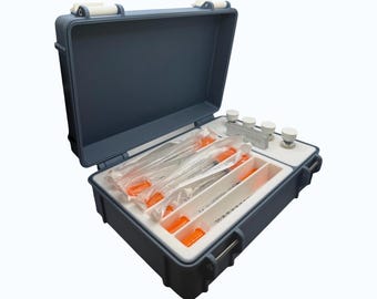 Peptide case Storage Box Vial Holder, syringe holder for 3ml vials and insulin syringe