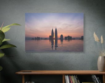 Canvas Wall Art  - Petronas Towers, KLCC Twin Towers,Kuala Lumpur, Malaysia, Home Décor, Travel Photography Artwork